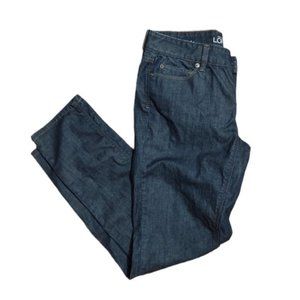 Ann Taylor Loft Womens Dark Rinse Wash Curvy Straight  Low Rise Jeans 4 / 27 EUC